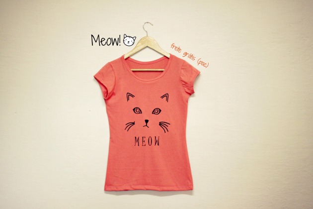camiseta meow